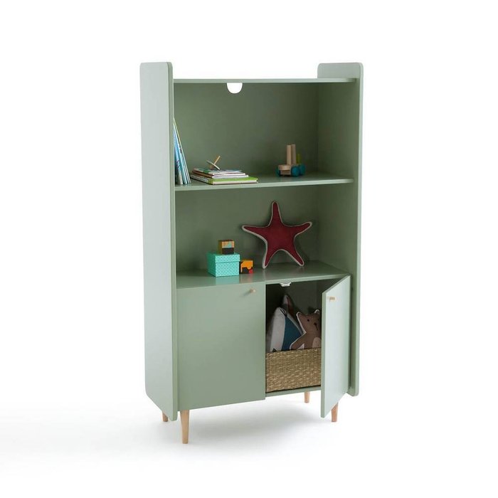 Шкаф детский Zag светло-зеленого цвета - лучшие Книжные шкафы в INMYROOM