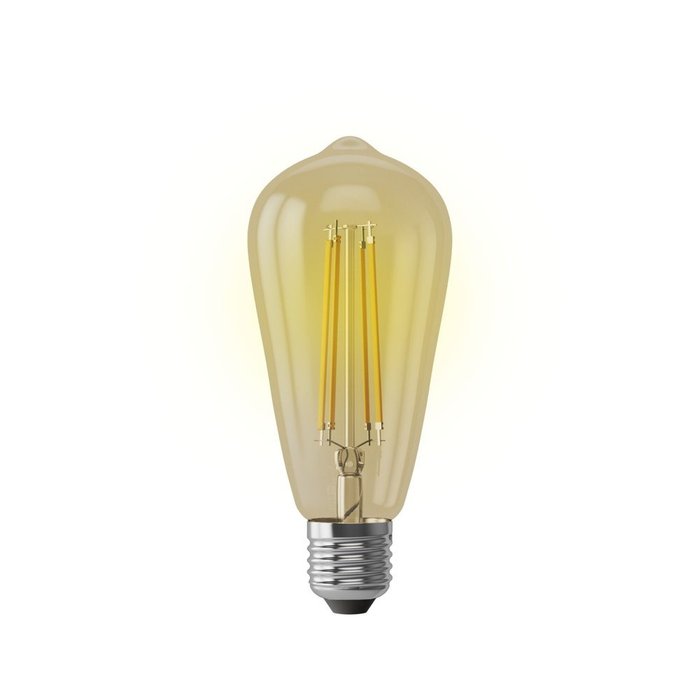 Лампа светодиодная филаментная Voltega E27 золотого цвета