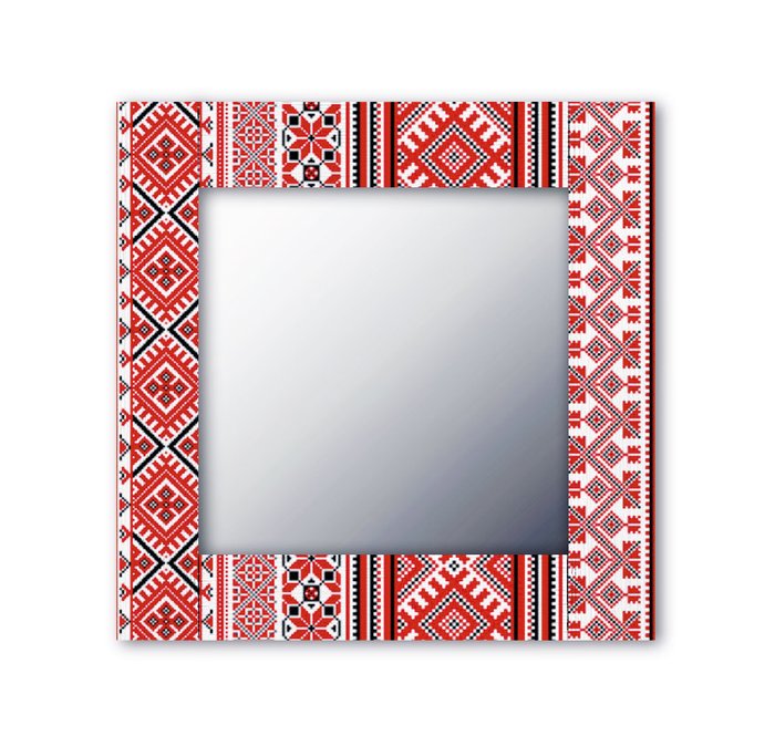 Настенное зеркало Красная заря 50х65 красного цвета - купить Настенные зеркала по цене 13190.0
