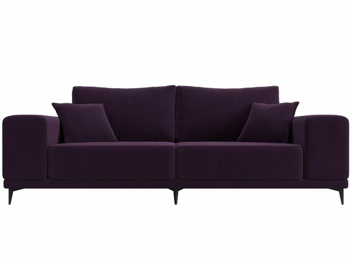 Прямой диван Льюес темно-фиолетового цвета  - купить Прямые диваны по цене 41999.0