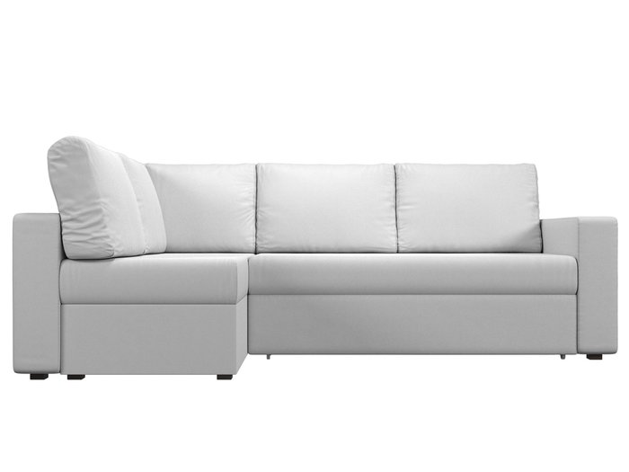 Угловой диван-кровать Оливер белого цвета (экокожа) левый угол - купить Угловые диваны по цене 48999.0