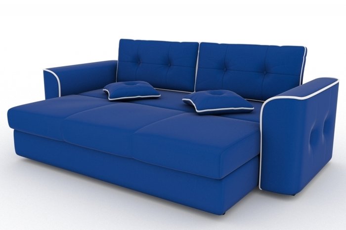 Прямой диван-кровать Narvik синего цвета - купить Прямые диваны по цене 16000.0