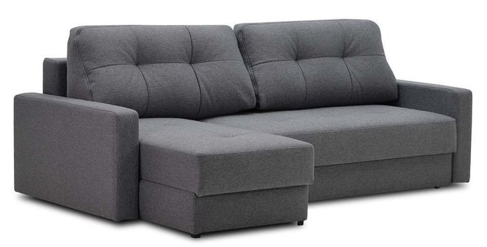 Угловой диван-кровать Сити серого цвета