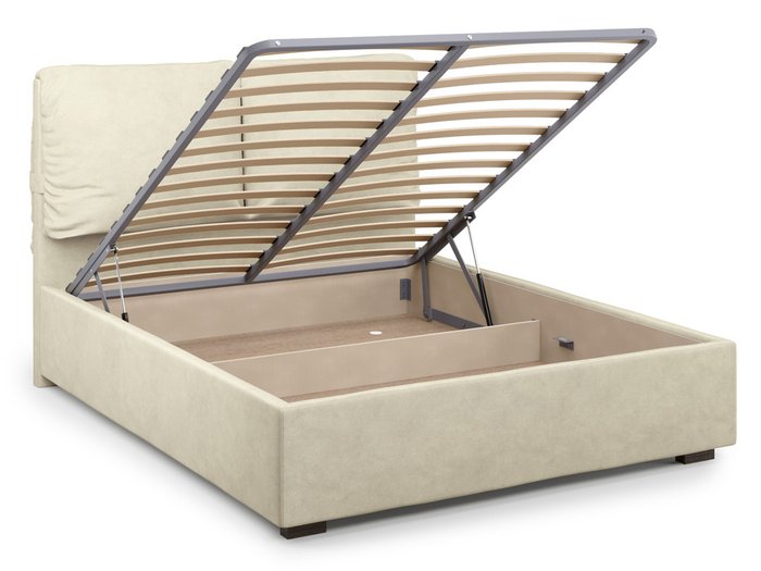 Кровать Trazimeno 160х200 бежевого цвета с подъемным механизмом - лучшие Кровати для спальни в INMYROOM