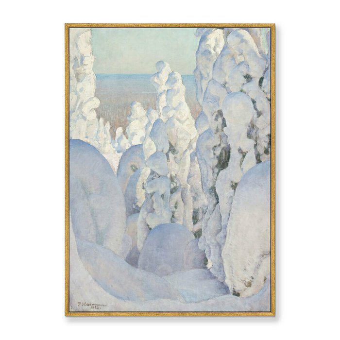 Репродукция картины на холсте Winter Landscape, Kinahmi, 1923г. - купить Картины по цене 21999.0