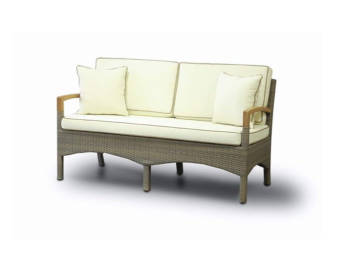  диван двухместный "Верона" серо-коричневый - лучшие Садовые диваны в INMYROOM