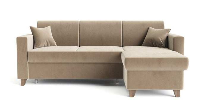 Угловой диван-кровать Эмилио бежевого цвета
