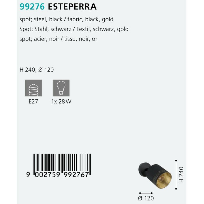 Спот Eglo Esteperra 99276 - купить Встраиваемые споты по цене 4890.0