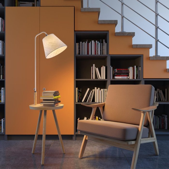 Торшер на треноге со столиком Odeon Light Kalda 4667/1F - лучшие Торшеры в INMYROOM