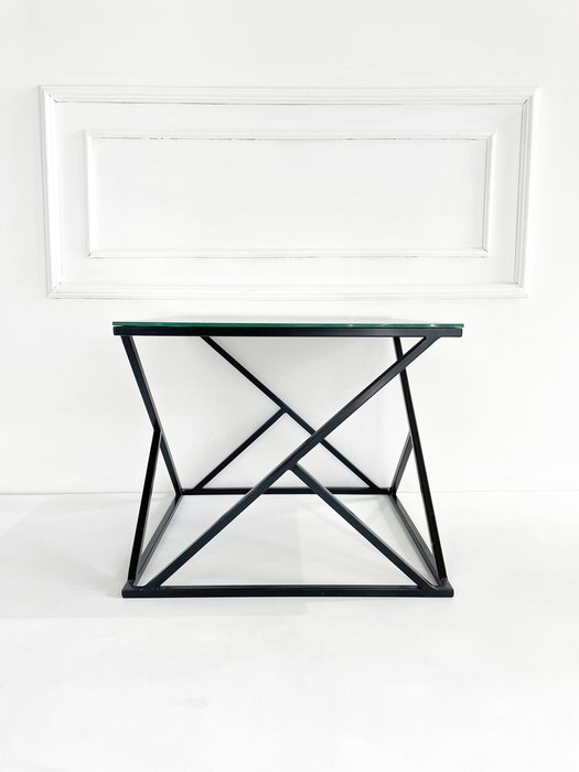 Журнальный столик "Elsa" черный с бронзовым стеклом (450х550х550) - купить Журнальные столики по цене 14450