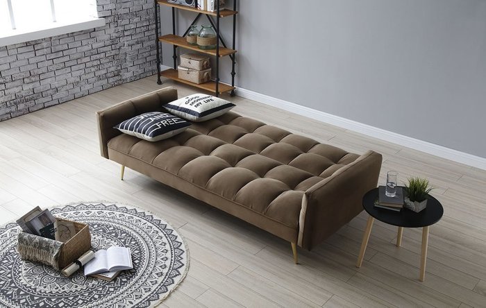 Диван-кровать Madrid коричневого цвета - купить Прямые диваны по цене 46767.0
