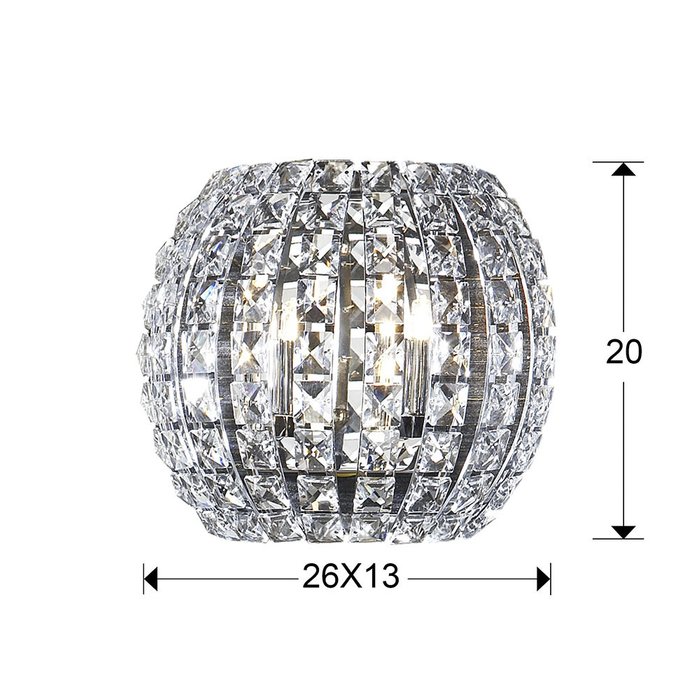 Бра Diamond 2L - купить Бра и настенные светильники по цене 24990.0 Бра Diamond 2L - купить Бра и настенные светильники по цене 24990.0