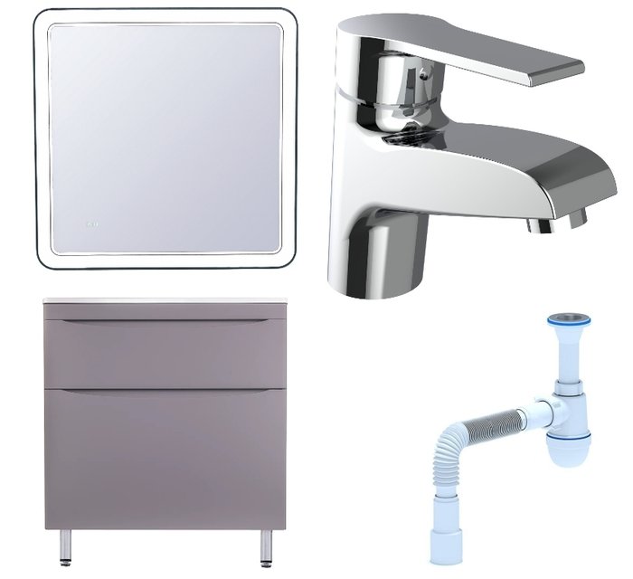 Комплект: Мебель для ванной Бергамо Комплект: Мебель для ванной Бергамо
