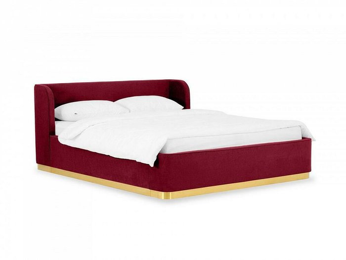 Кровать Vibe 160х200 бордового цвета с подъемным механизмом
