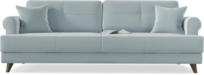 Диван-кровать прямой Мирта серо-голубого цвета - купить Прямые диваны по цене 38793.0