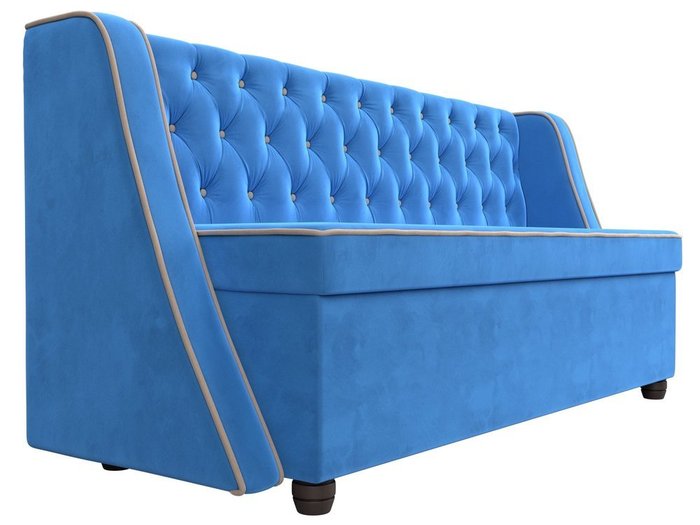 Кухонный прямой диван Лофт синего цвета - лучшие Прямые диваны в INMYROOM
