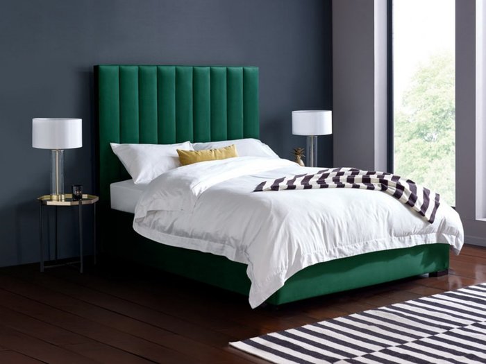 Кровать Bottoms зеленого цвета 160х200 - купить Кровати для спальни по цене 103500.0