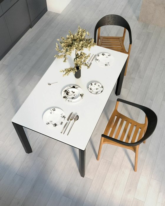 Обеденный стол Алмаз черно-белого цвета - лучшие Обеденные столы в INMYROOM