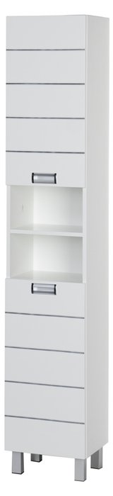 Шкаф-пенал Доминика белого цвета - лучшие Пеналы для ванной комнаты в INMYROOM