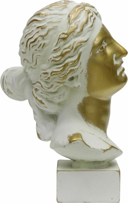 Фигурка Бюст девушки бело-золотого цвета - купить Фигуры и статуэтки по цене 3210.0