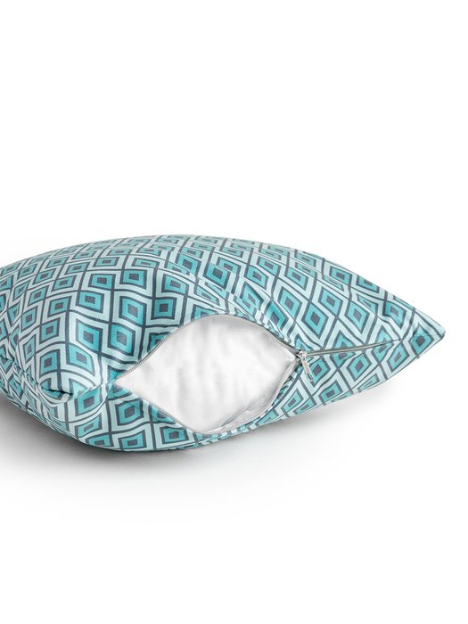 Декоративная подушка Lira 45х45 серо-голубого цвета - купить Декоративные подушки по цене 1368.0