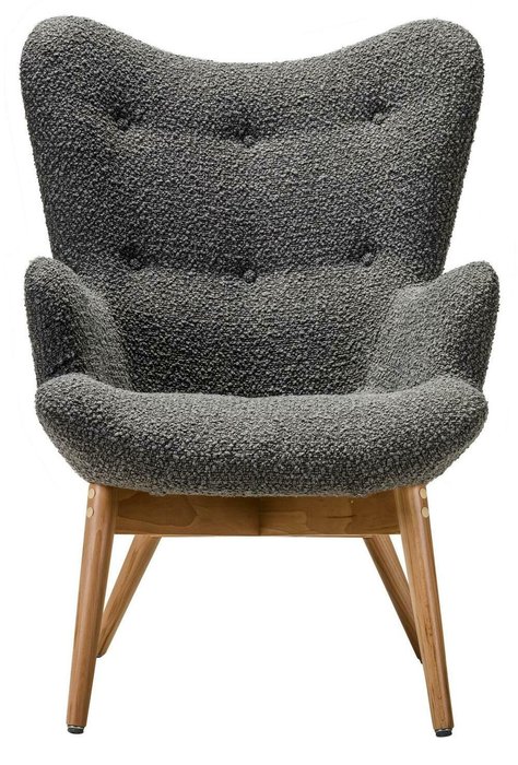 Кресло Хайбэк темно-серого цвета - купить Интерьерные кресла по цене 33470.0