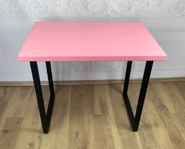 Стол обеденный Loft 120х70 черно-розового цвета - купить Обеденные столы по цене 12361.0