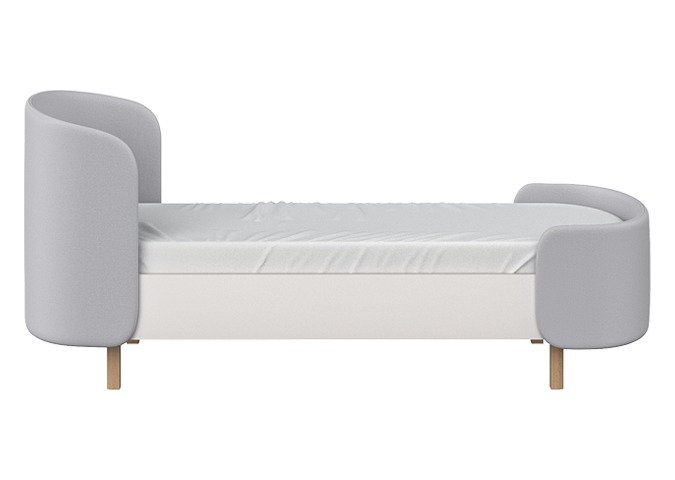 Кровать Kidi Soft 80х180 бело-серого цвета - купить Одноярусные кроватки по цене 39900.0