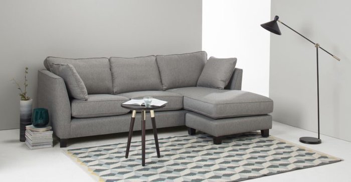 Угловой диван Wolsly светло-серого цвета - лучшие Угловые диваны в INMYROOM