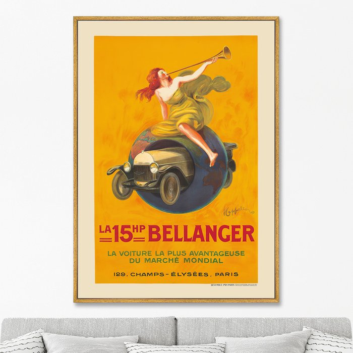 Репродукция картины на холсте La 15hp Bellanger, 1921г.