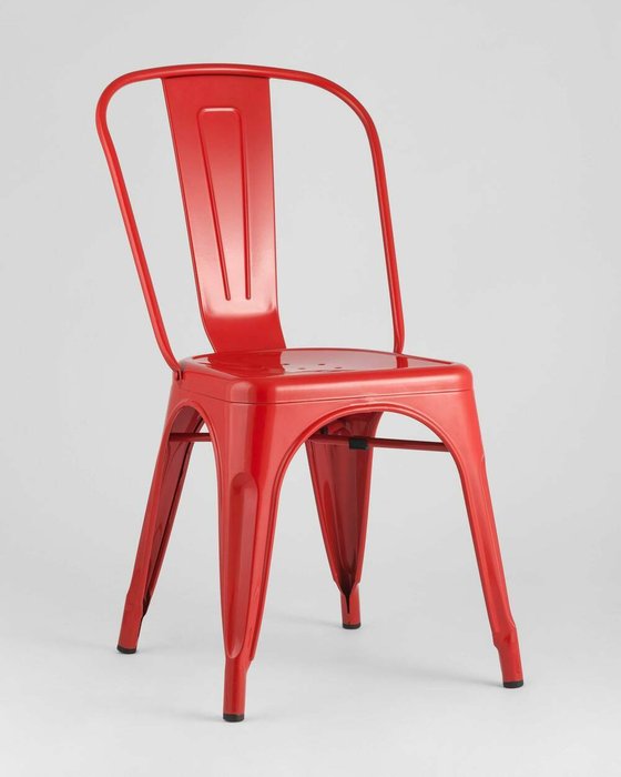 Стул Tolix красного цвета - купить Обеденные стулья по цене 4390.0