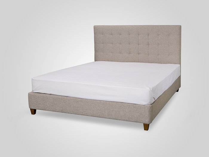 Кровать в обивке из ткани бежевого цвета 180х200 - купить Кровати для спальни по цене 50800.0