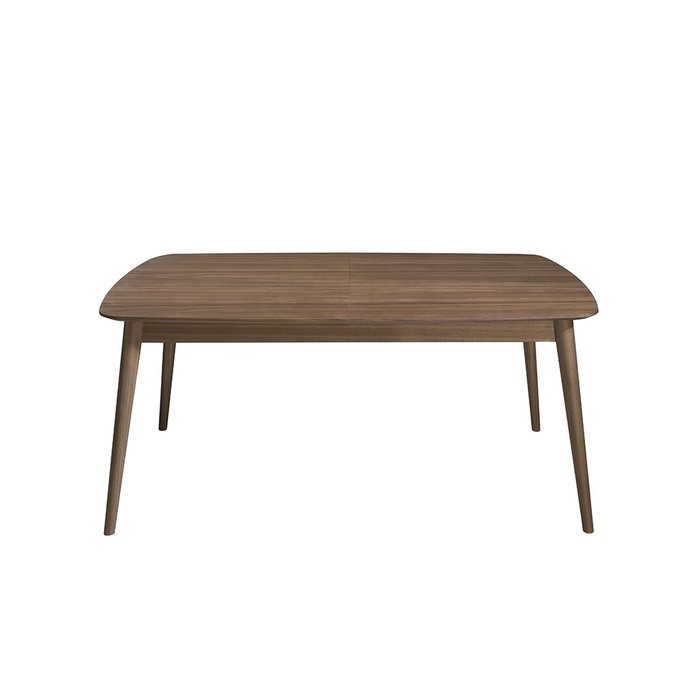 Раздвижной обеденный стол коричневого из шпона орехового дерева - лучшие Обеденные столы в INMYROOM