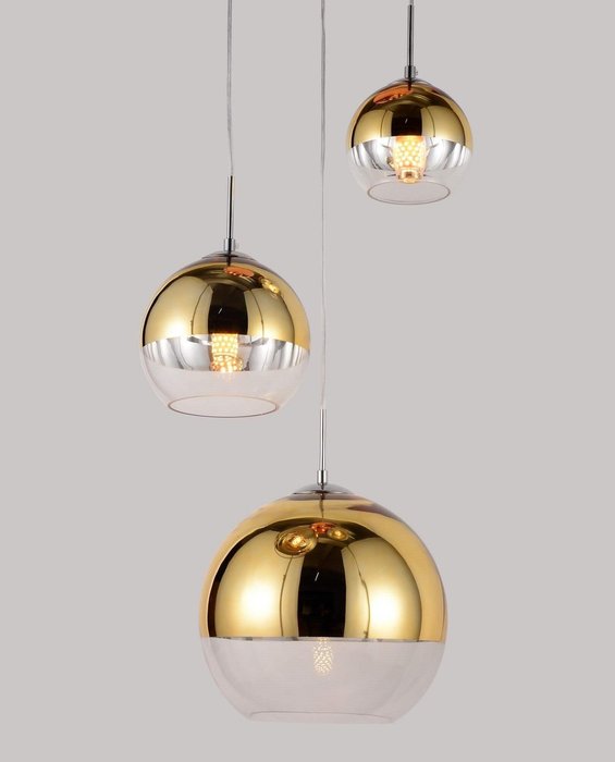 Подвесной светильник Veroni золотого цвета - лучшие Подвесные люстры в INMYROOM
