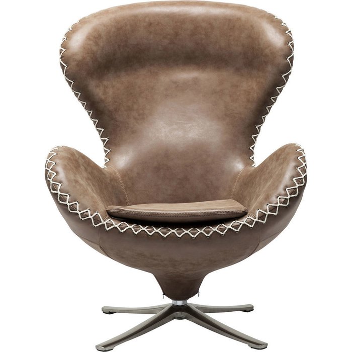 Кресло вращающееся Lounge коричневого цвета - купить Интерьерные кресла по цене 152580.0