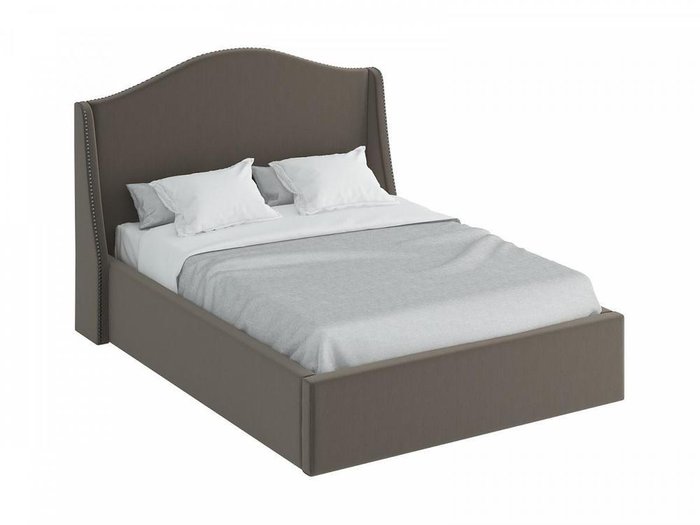 Кровать Soul серо-коричневого цвета с подъемным механизмом 160x200