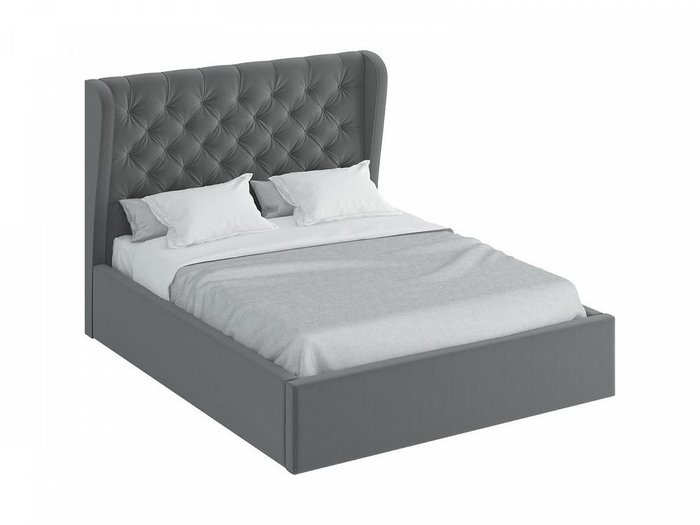 Кровать Jazz серого цвета с подъемным механизмом 180х200