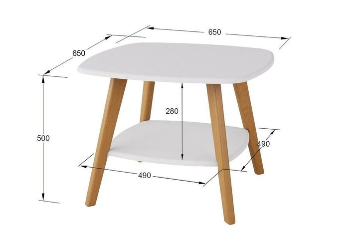 Кофейный столик Хадсон белого цвета - купить Журнальные столики по цене 5315.0