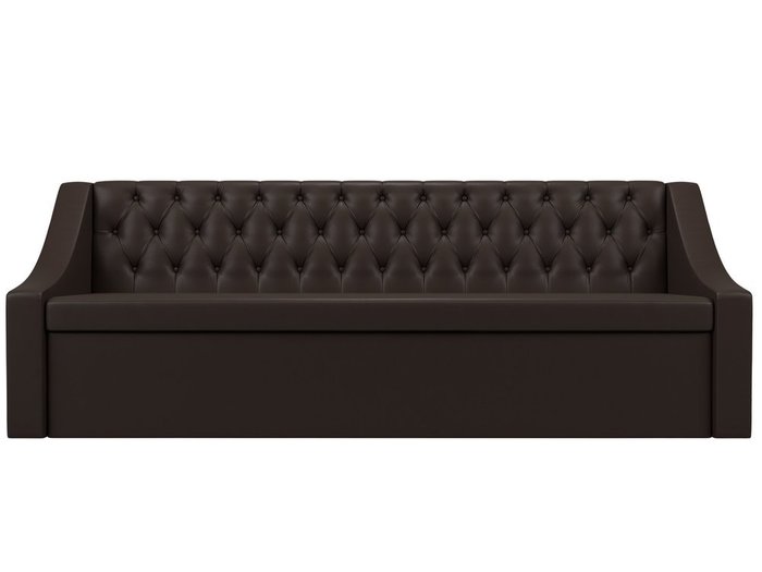 Кухонный прямой-кровать диван Мерлин коричневого цвета (экокожа) - купить Прямые диваны по цене 35999.0
