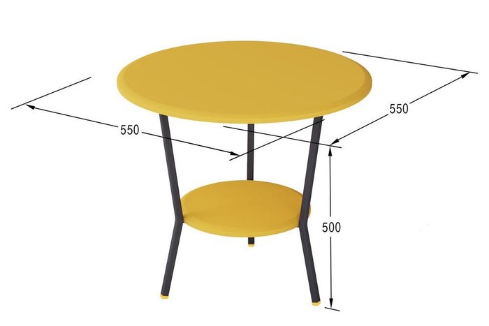 Стол кофейный ШОТ желтого цвета - купить Кофейные столики по цене 5285.0
