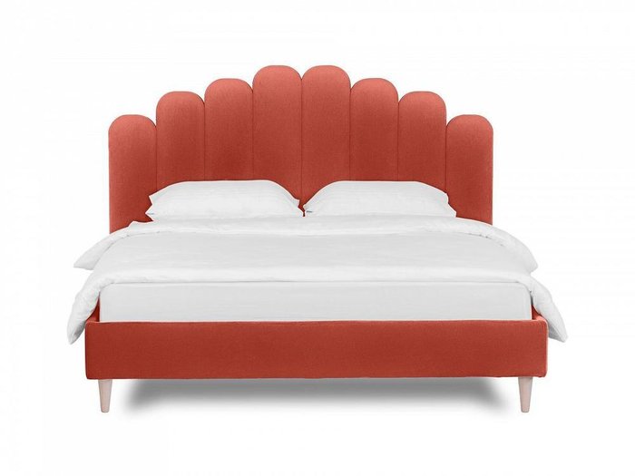 Кровать Queen II Sharlotta L 160х200 терракотового цвета  - купить Кровати для спальни по цене 64090.0