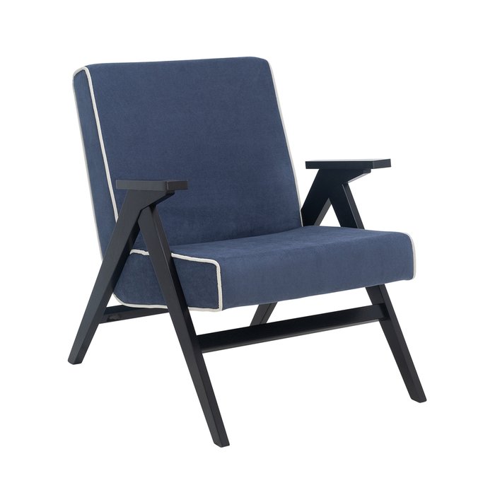Кресло для отдыха Вест синего цвета