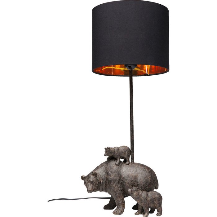 Лампа настольная Bear Family черного цвета
