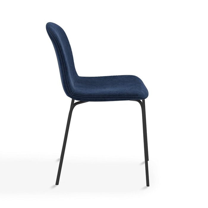 Стул из велюра Tibby темно-синего цвета - лучшие Обеденные стулья в INMYROOM
