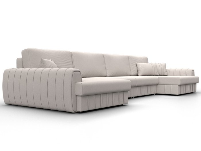 Угловой диван-кровать Лига 057 Лонг светло-бежевого цвета (замша) - лучшие Угловые диваны в INMYROOM Угловой диван-кровать Лига 057 Лонг светло-бежевого цвета (замша) - лучшие Угловые диваны в INMYROOM