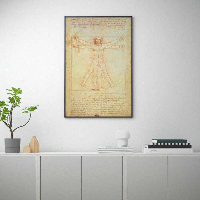 Панно, Витрувианская фигура, 61х91 см - лучшие Принты в INMYROOM