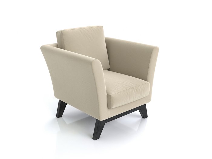 Кресло Дублин с ножками из массива сосны и обивкой из молочного велюра - лучшие Интерьерные кресла в INMYROOM