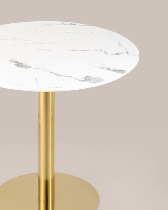 Стол обеденный Толедо бело-золотого цвета - лучшие Обеденные столы в INMYROOM