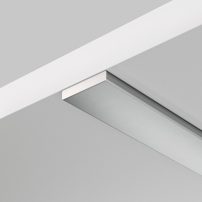 Алюминиевый профиль 1.2x0.2 серебряного цвета - лучшие Профили для светодиодных лент в INMYROOM