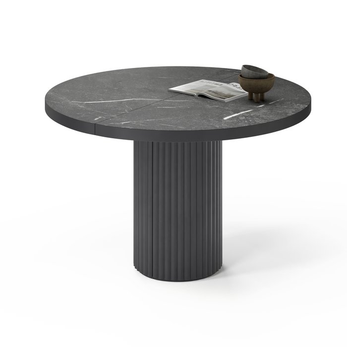 Раздвижной обеденный стол Далим S черного цвета - лучшие Обеденные столы в INMYROOM